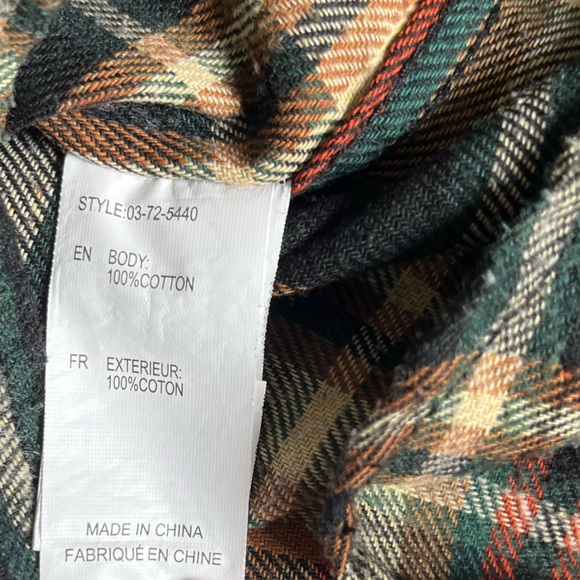 West Forty Nine button up collared long sleeve plaid flannel shirt, size large - Picture 2 of 4